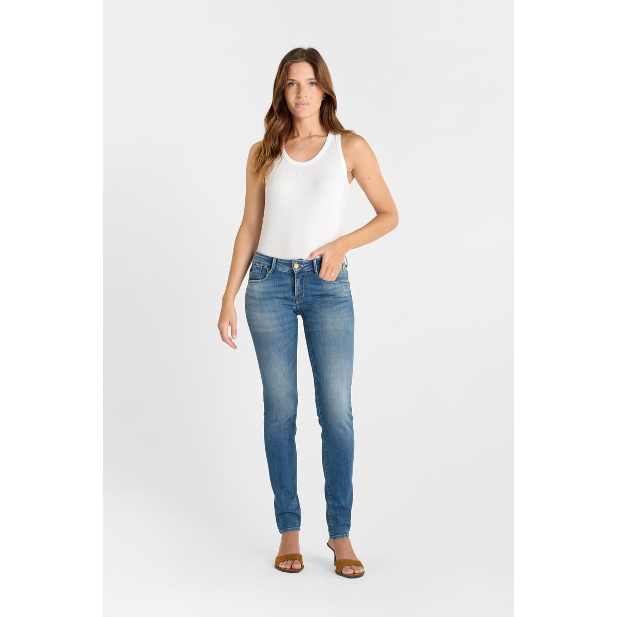 Jeans push-up slim PULP, longueur 34 blue, LE TEMPS DES CERISES