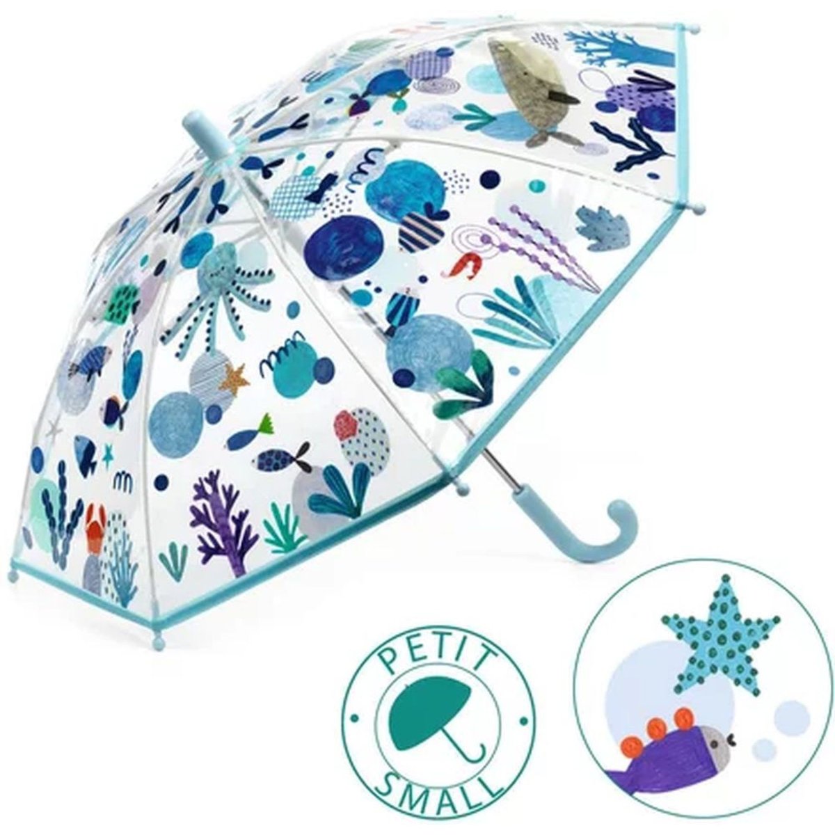Parapluie petit modele - la mer couleur unique, DJECO