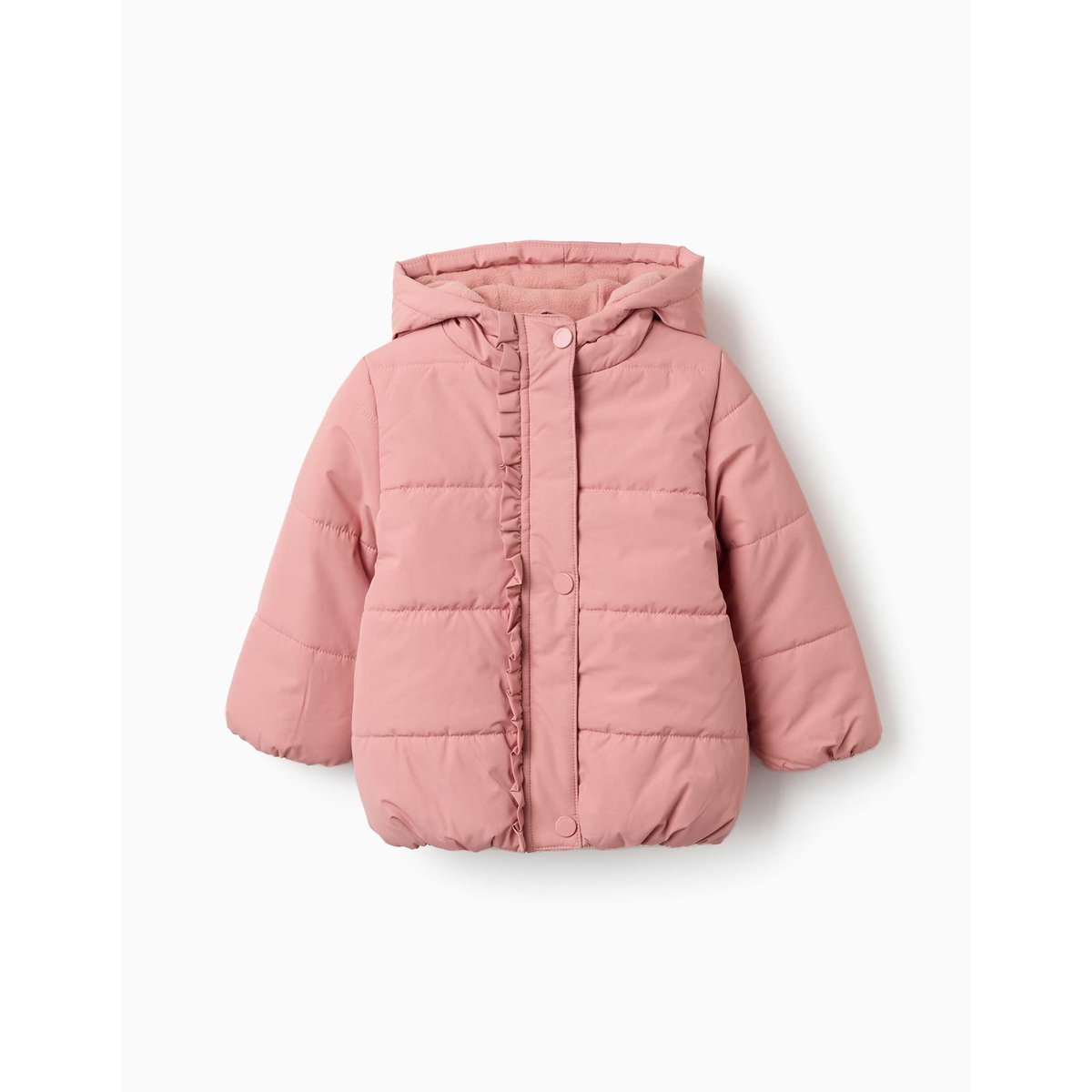Doudoune avec capuche et doublure en polaire rose, ZIPPY