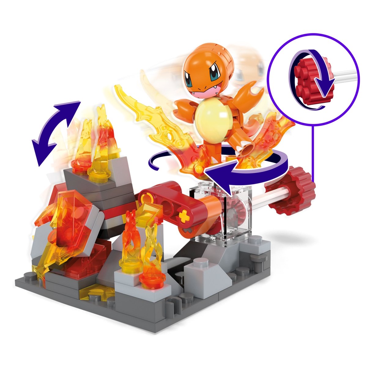 Coffret À Construire Pokémon Danse Flammes De Salamèche multicolore, MATTEL