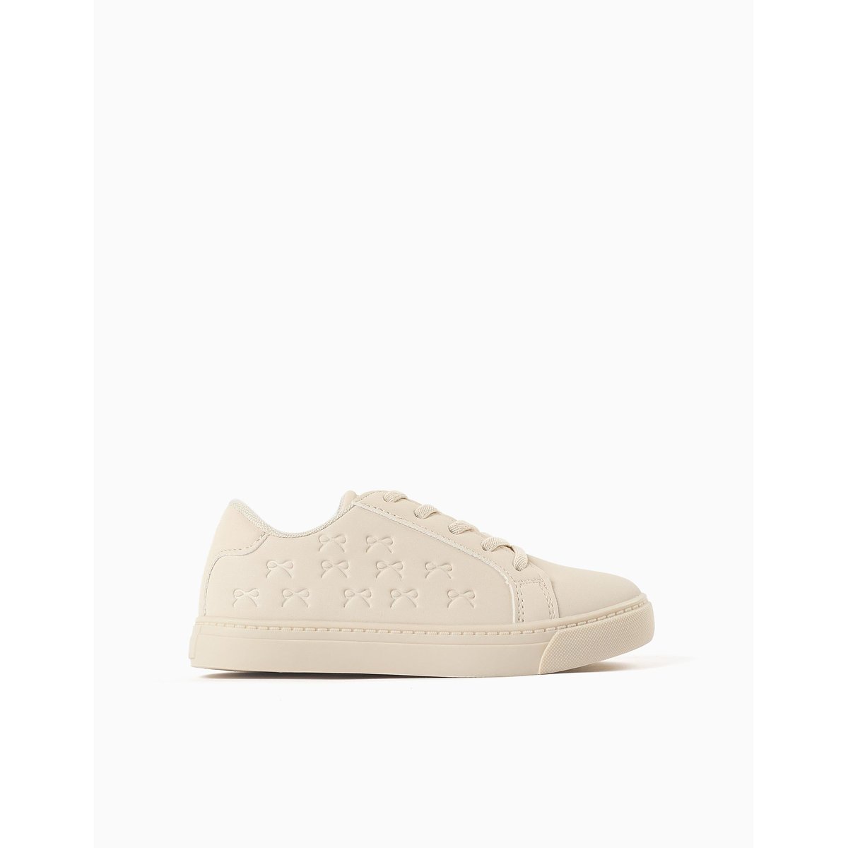 Baskets avec nœuds en relief et lacets élastiques beige, ZIPPY