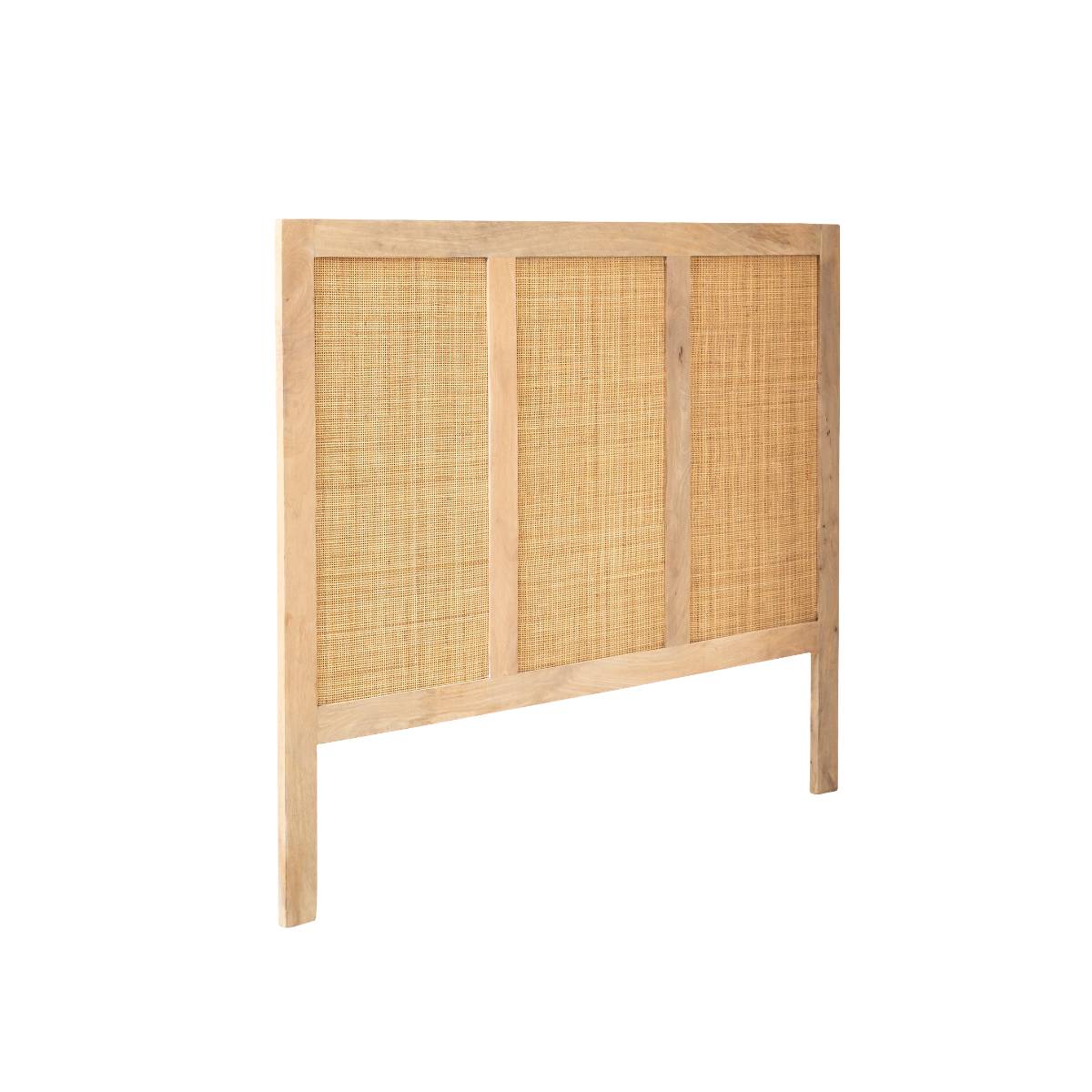 Tête de lit en bois de manguier NOÉMIA bois clair, MADE IN MEUBLES
