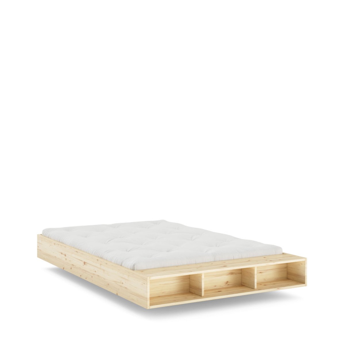 Lit avec rangement en bois 140x200cm- MERGE bois clair, KARUP DESIGN