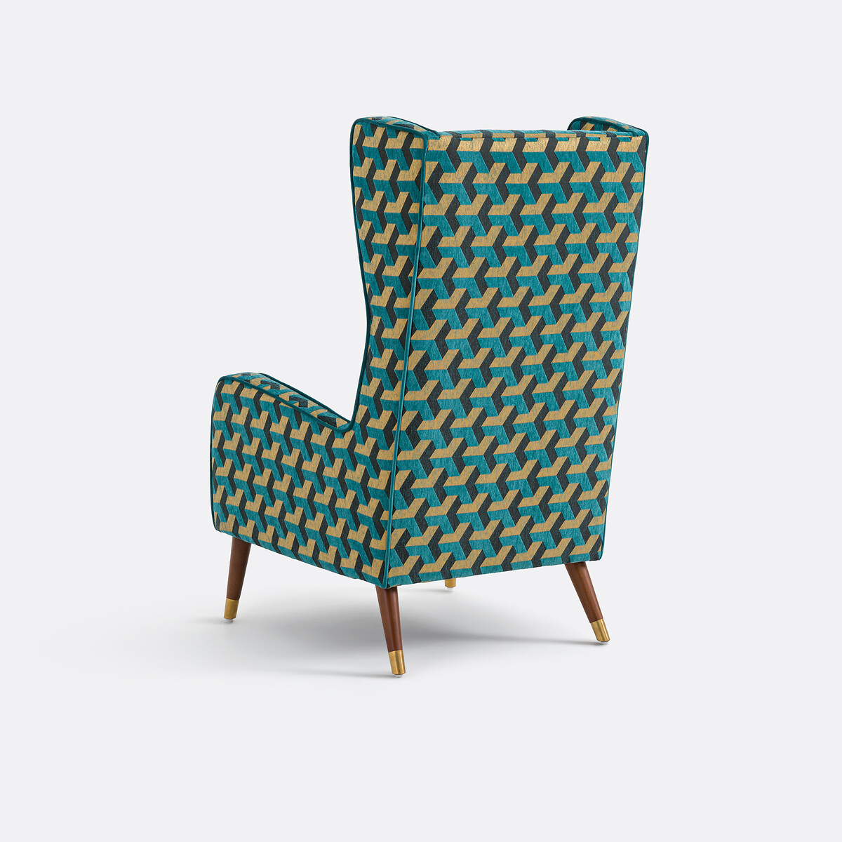 Sillón XXL, terciopelo, (Y) motivo azul/amarillo, LA REDOUTE INTERIEURS