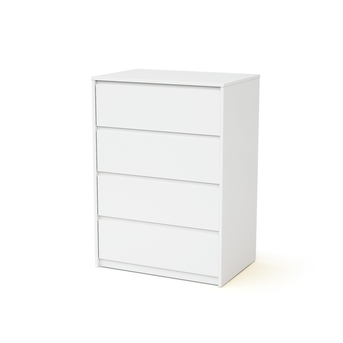 Commode bébé 4 tiroirs en bois avec plan à langer en bois 70 cm UNO blanc, WEBABY