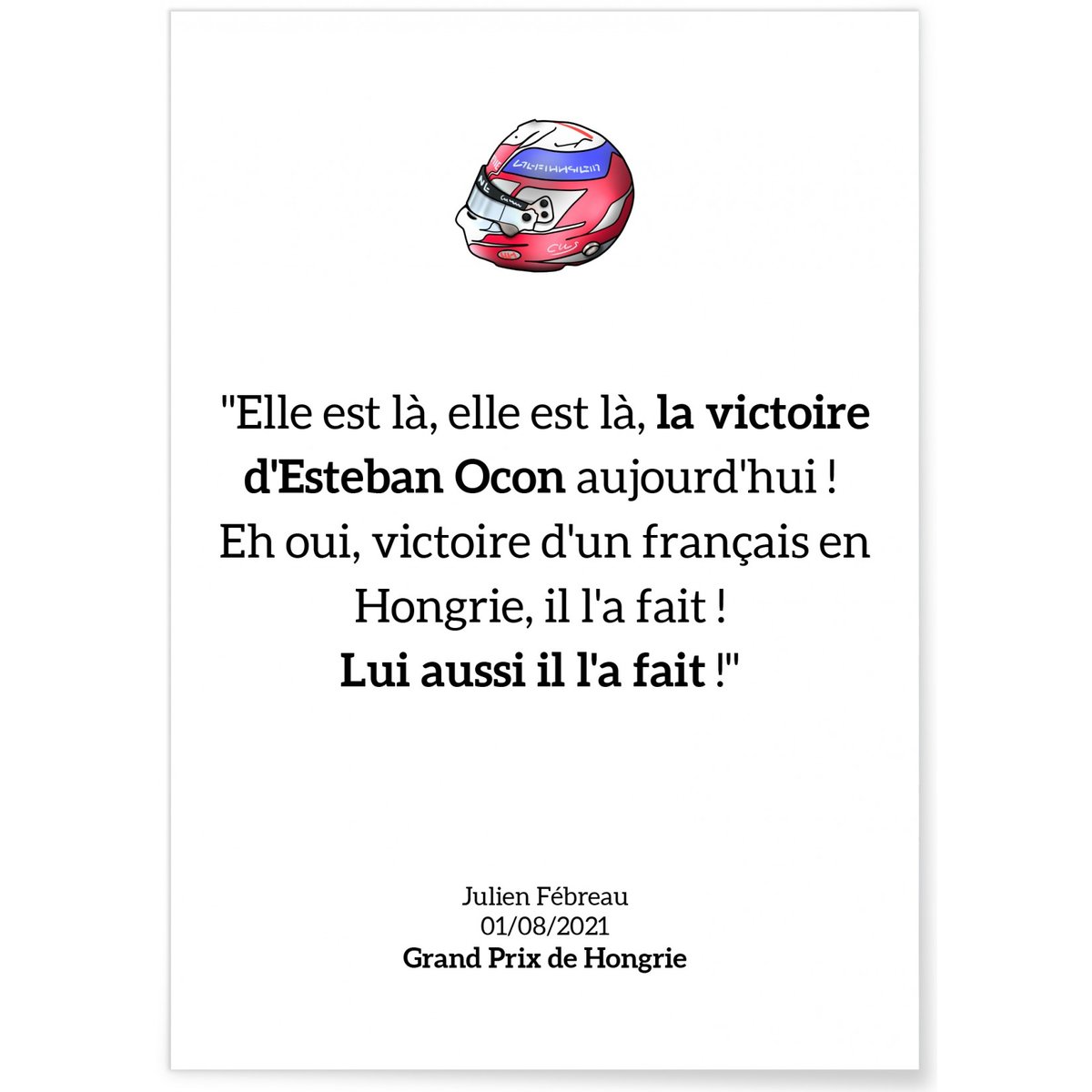 Affiche 'Lui aussi il l'a fait !' blanc, L'AFFICHERIE