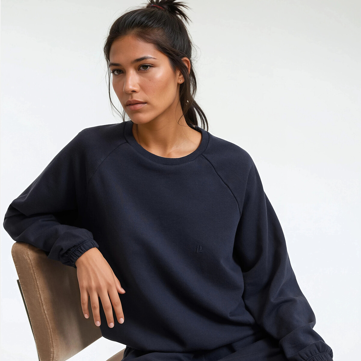 Pyjama en molleton marine, LA REDOUTE COLLECTIONS