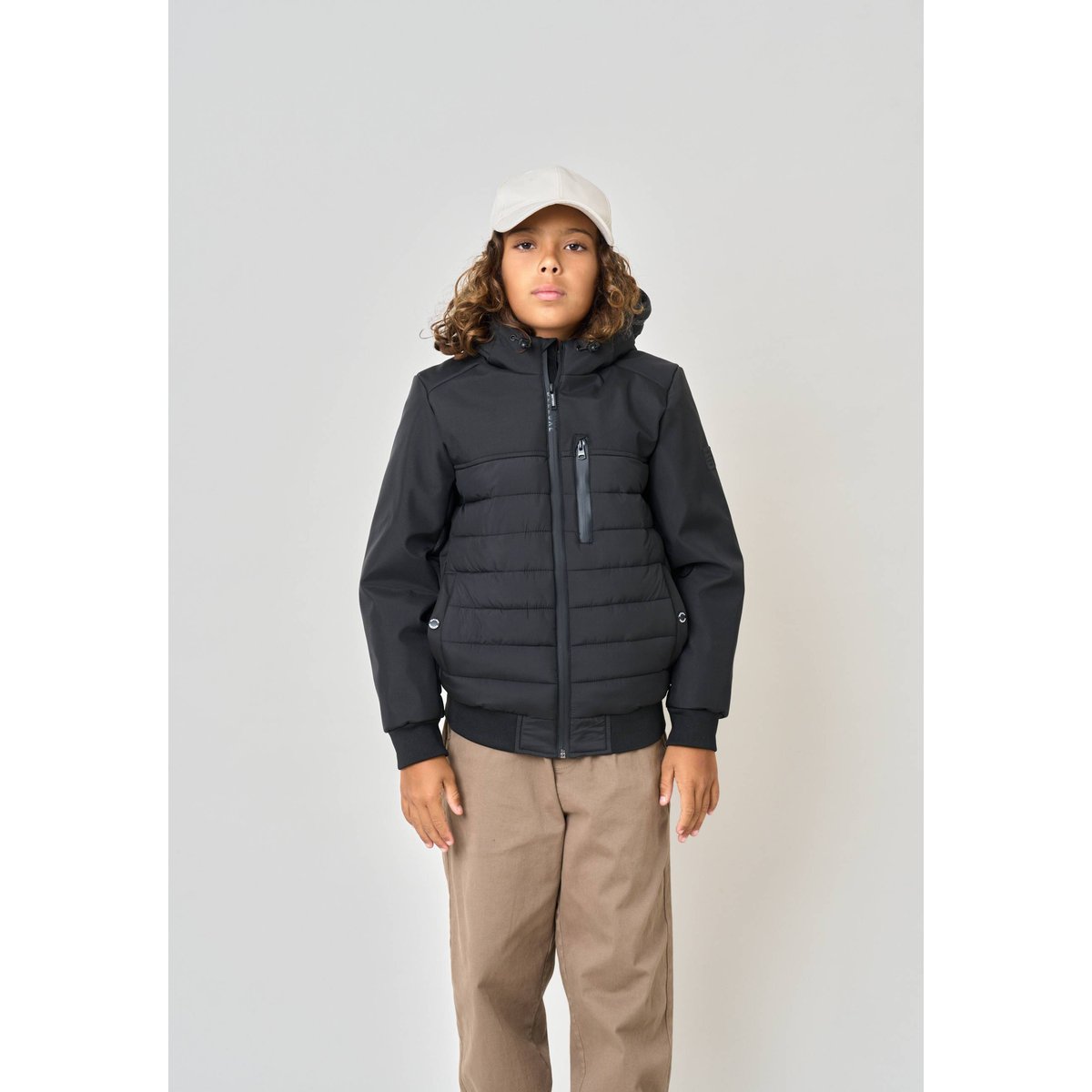 Blouson noir régular garçon MEMENTO black, DEELUXE