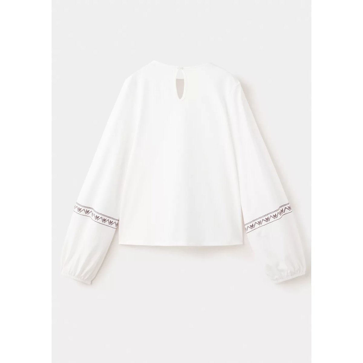 T-shirt coton détails brodés blanc cassé, MANGO KIDS