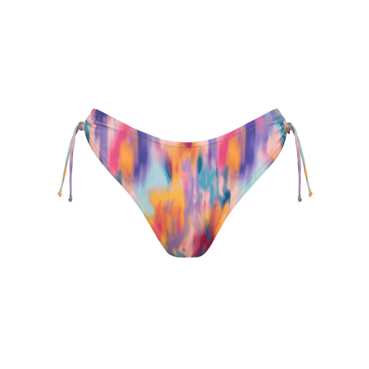 Bas maillot brésilien de bain échancré à nouettes JERSEY orange, LISCA