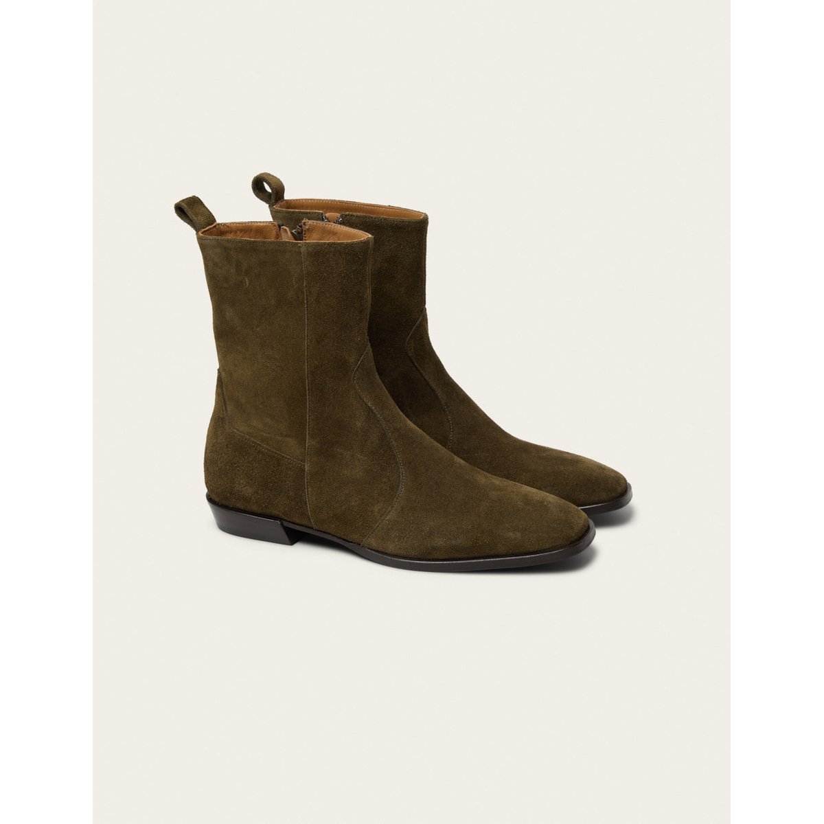 Bottines NAKA suède kaki, ODAJE