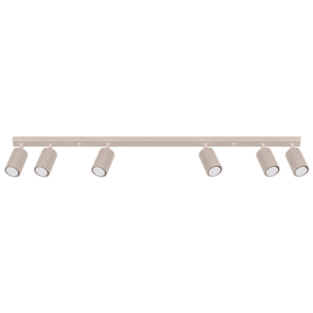 Plafonnier Aluminium Taupe GU10 6 Karbon marron, EDEN