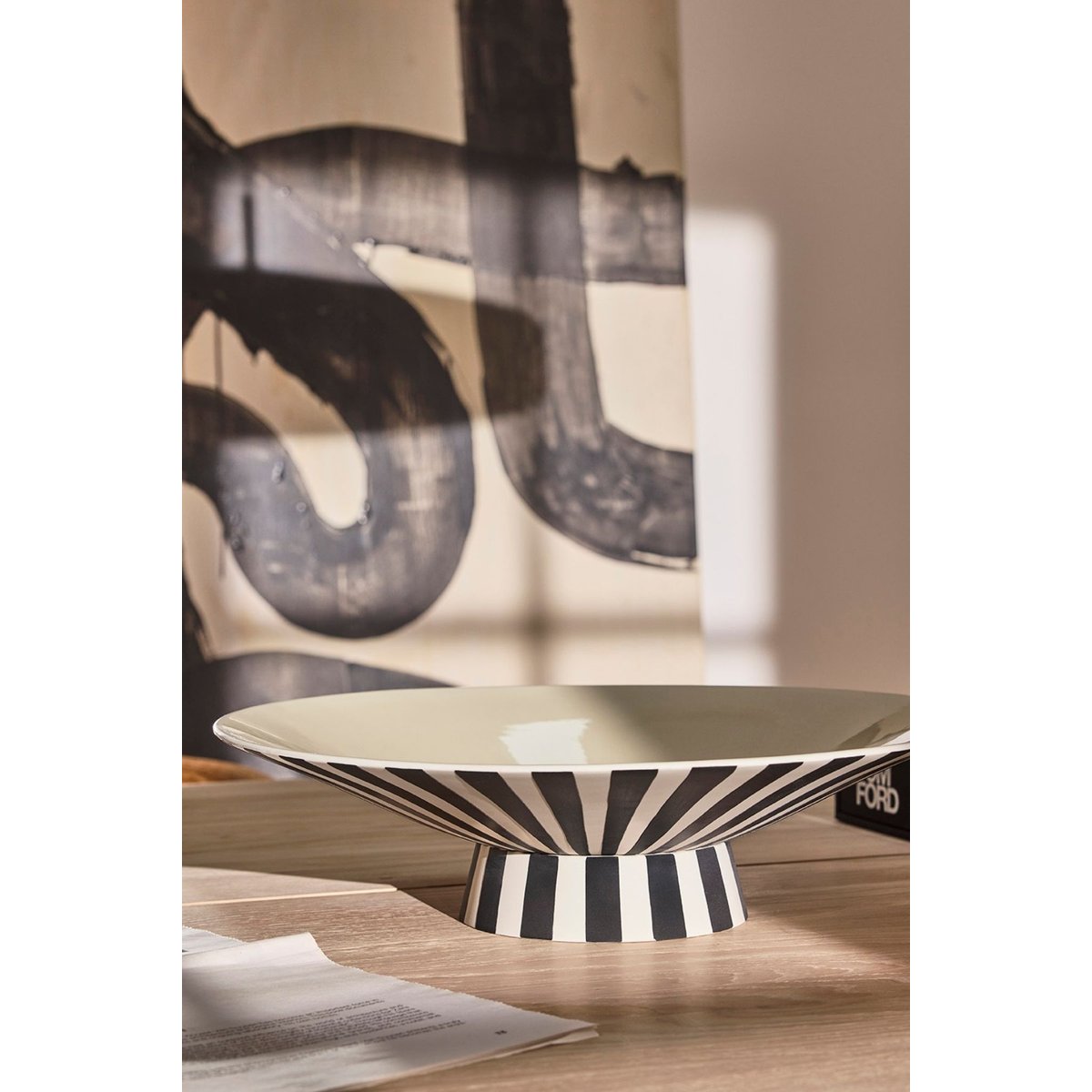 Plateau en grés LIVING noir, OYOY LIVING DESIGN