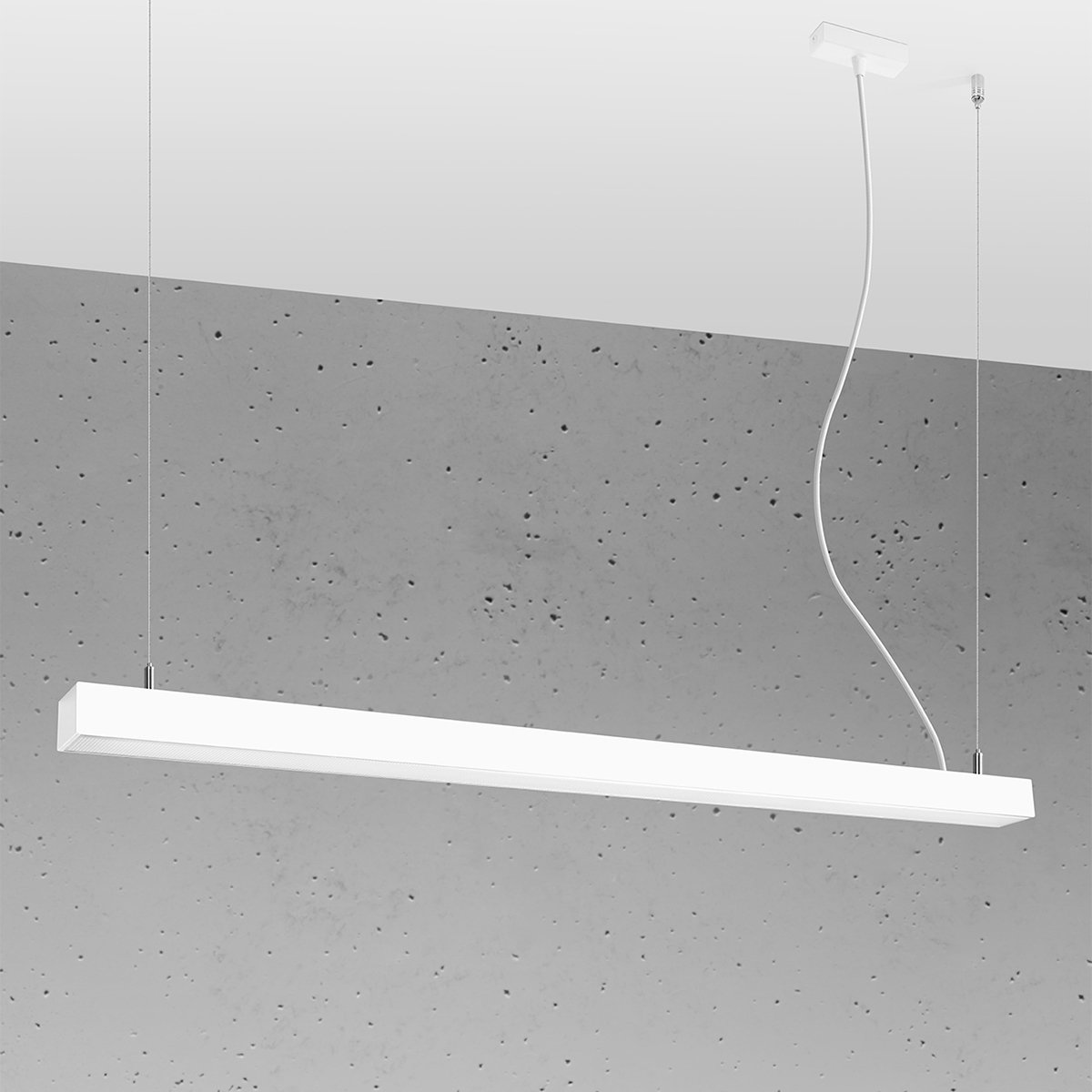Suspension Aluminium Blanc LED 1 Pinne blanc, EDEN