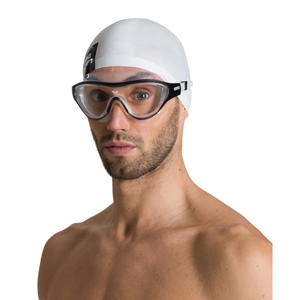 Lunettes s The One Mask clear-black-transparent, ARENA