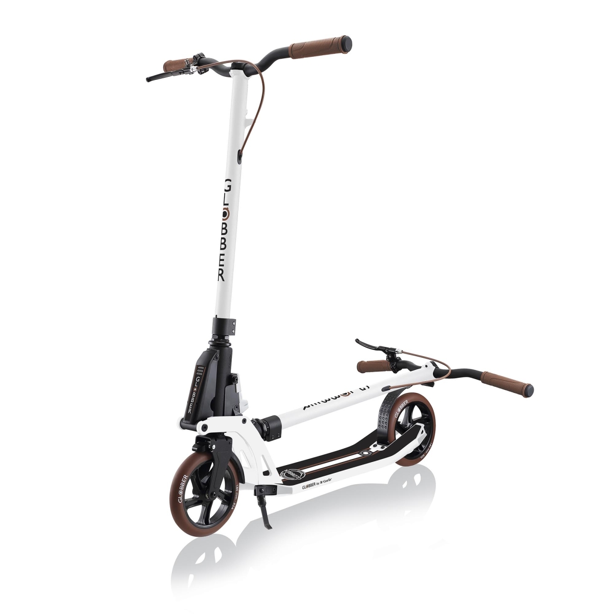 Trottinette ONE K 180 BR guidon fixe avec frein Vintage blanc, GLOBBER
