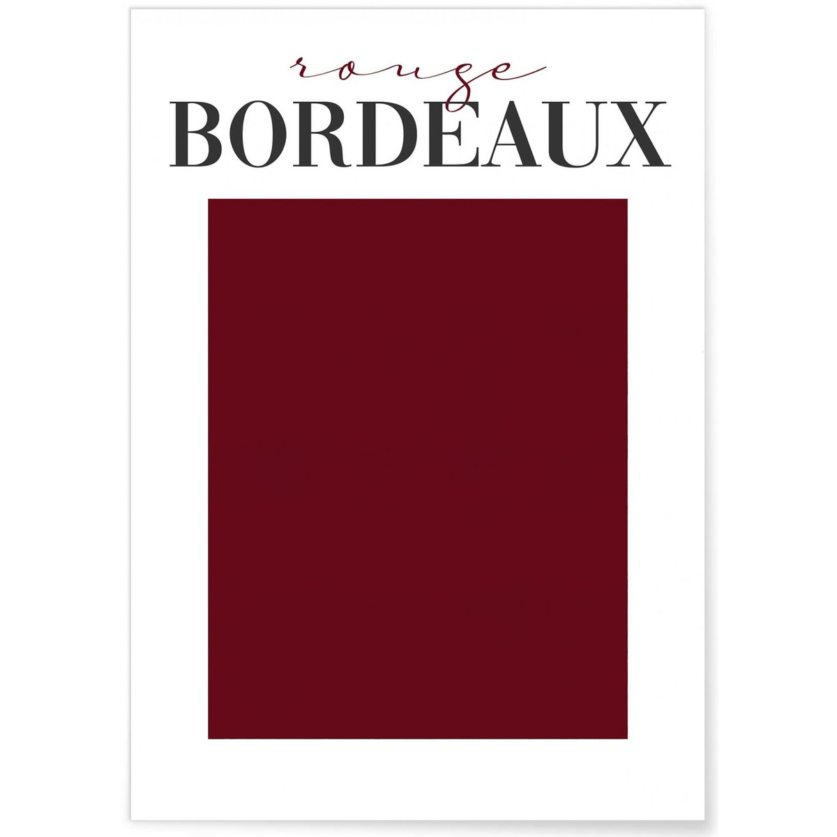 Affiche Rouge Bordeaux blanc, L'AFFICHERIE