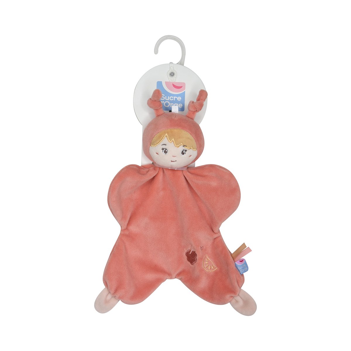 Doumou poupee velours doux rose, SUCRE D'ORGE