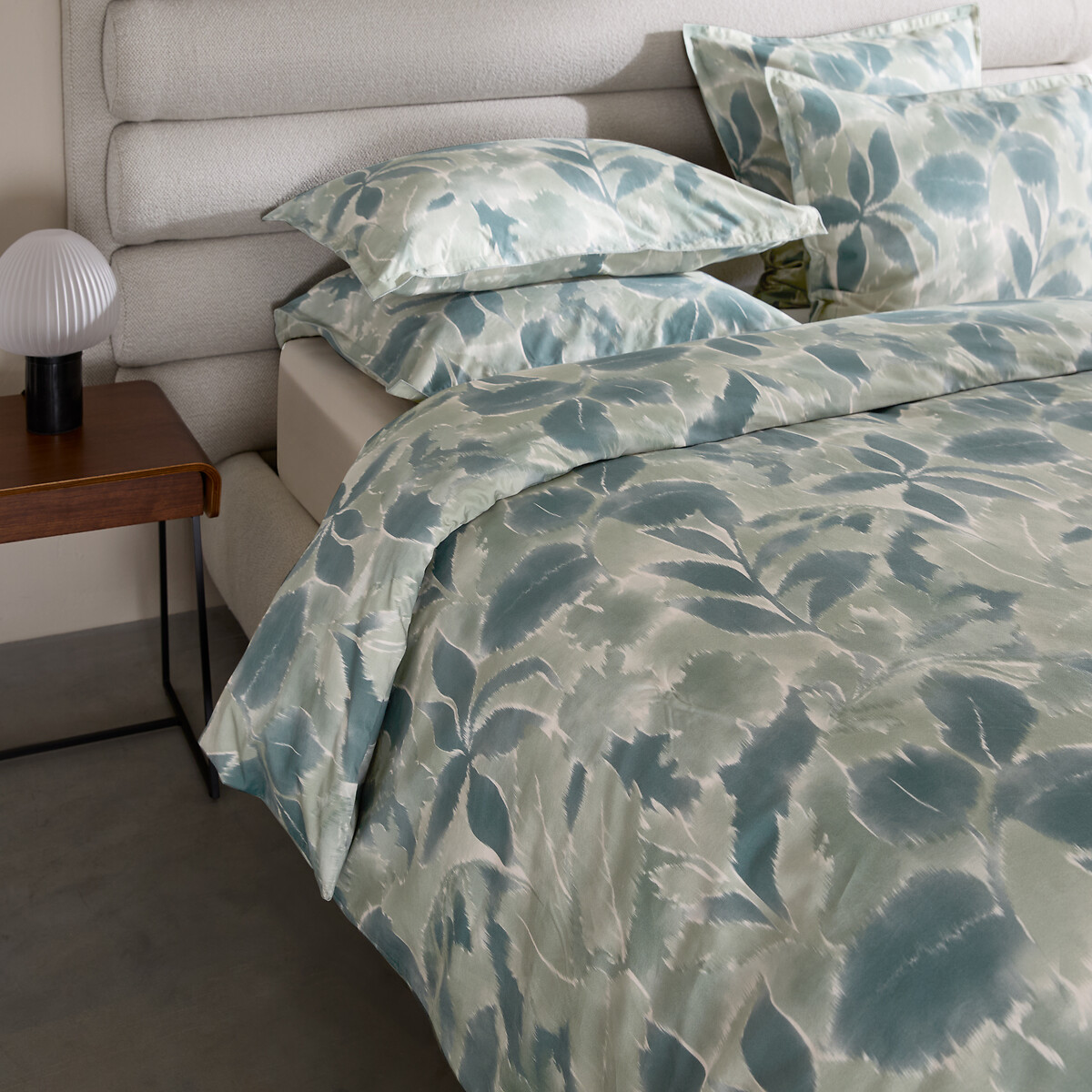 Housse de couette en satin de coton 200 fils, EOLIA céladon, AM.PM