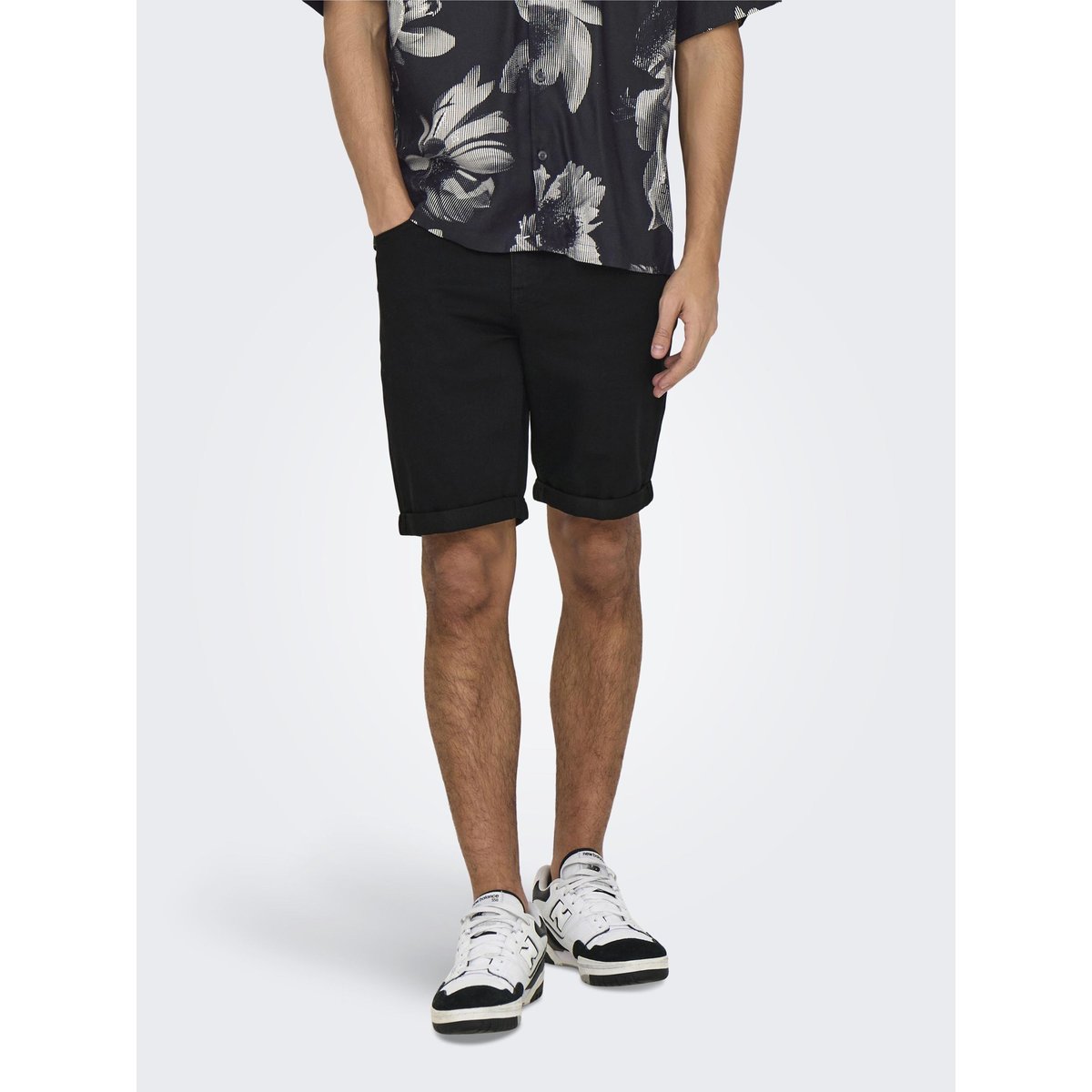 Short En Denim black denim 1, ONLY & SONS