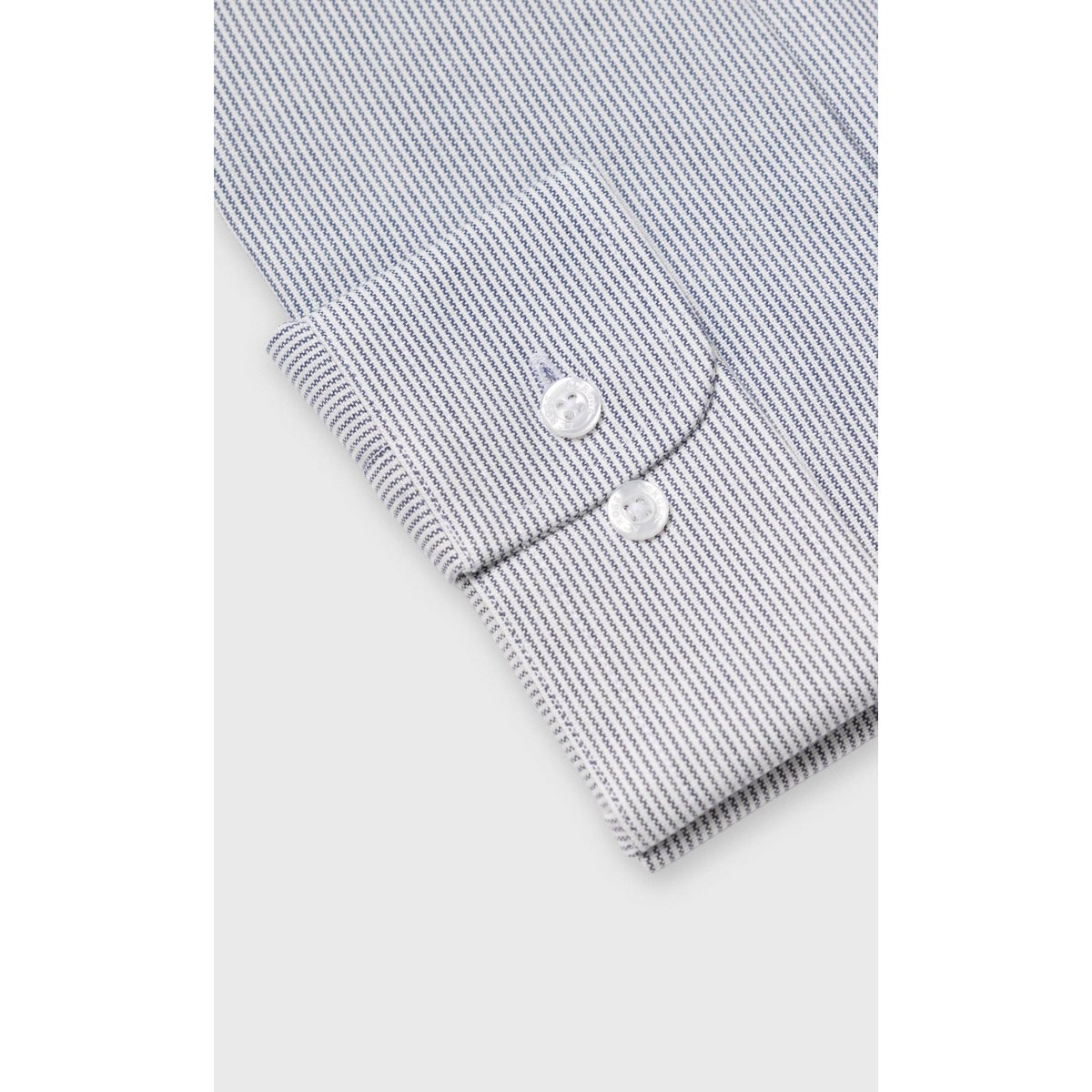 Chemise Confort fit à rayures aspect denim bleu ciel, ACROSS