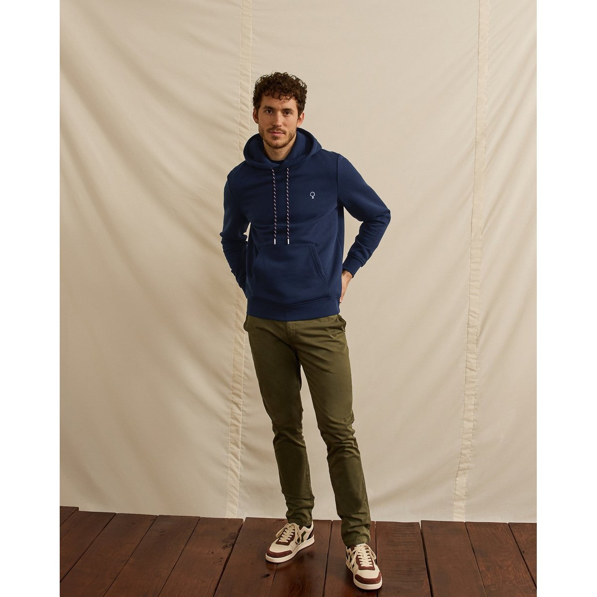 Sweat coton DIRAC bleu marine, FAGUO