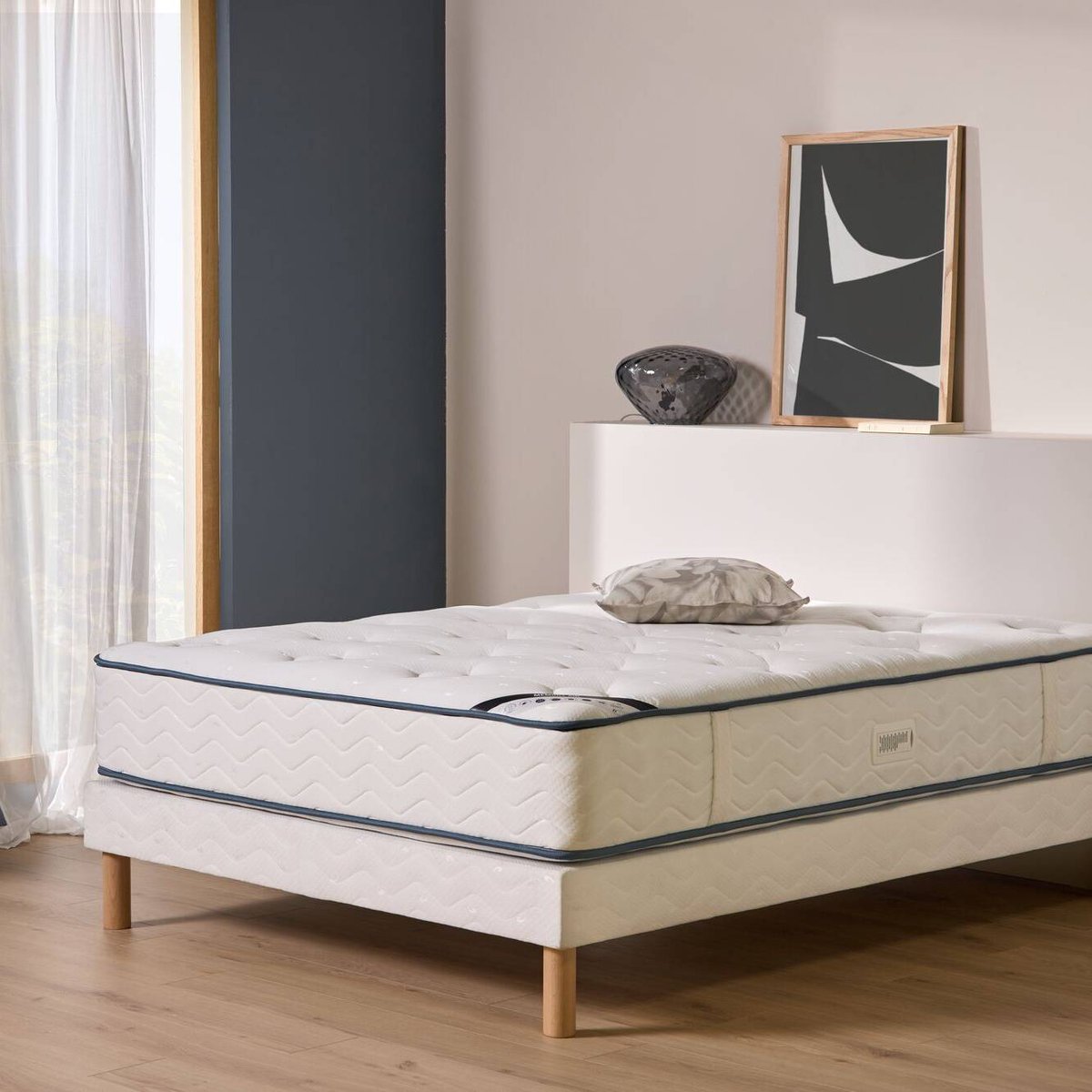 Matelas ressorts ensachés 25 cm - Avec aérateurs - MEMORY 2 blanc, CAMIF
