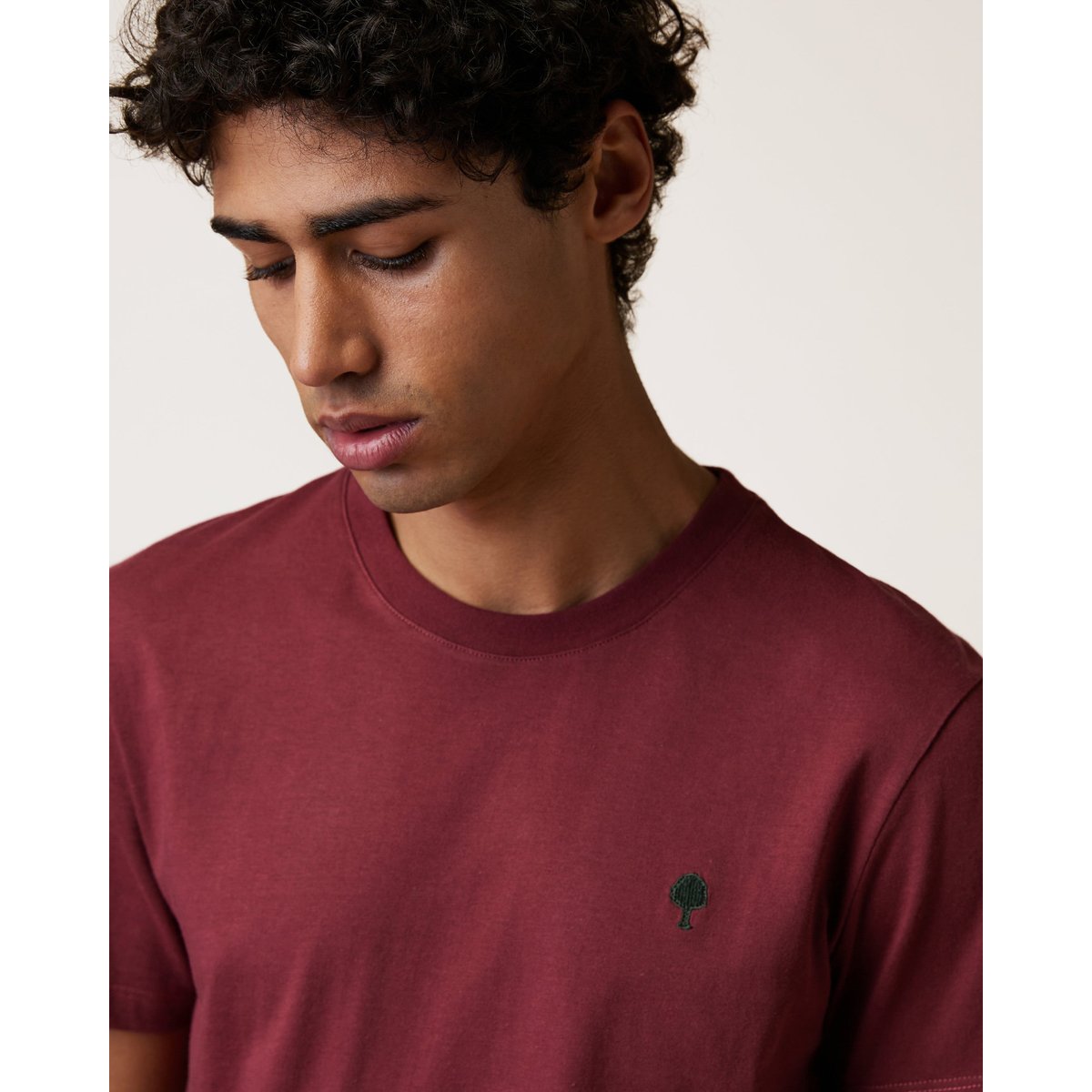 T-shirt en maille bordeaux, FAGUO