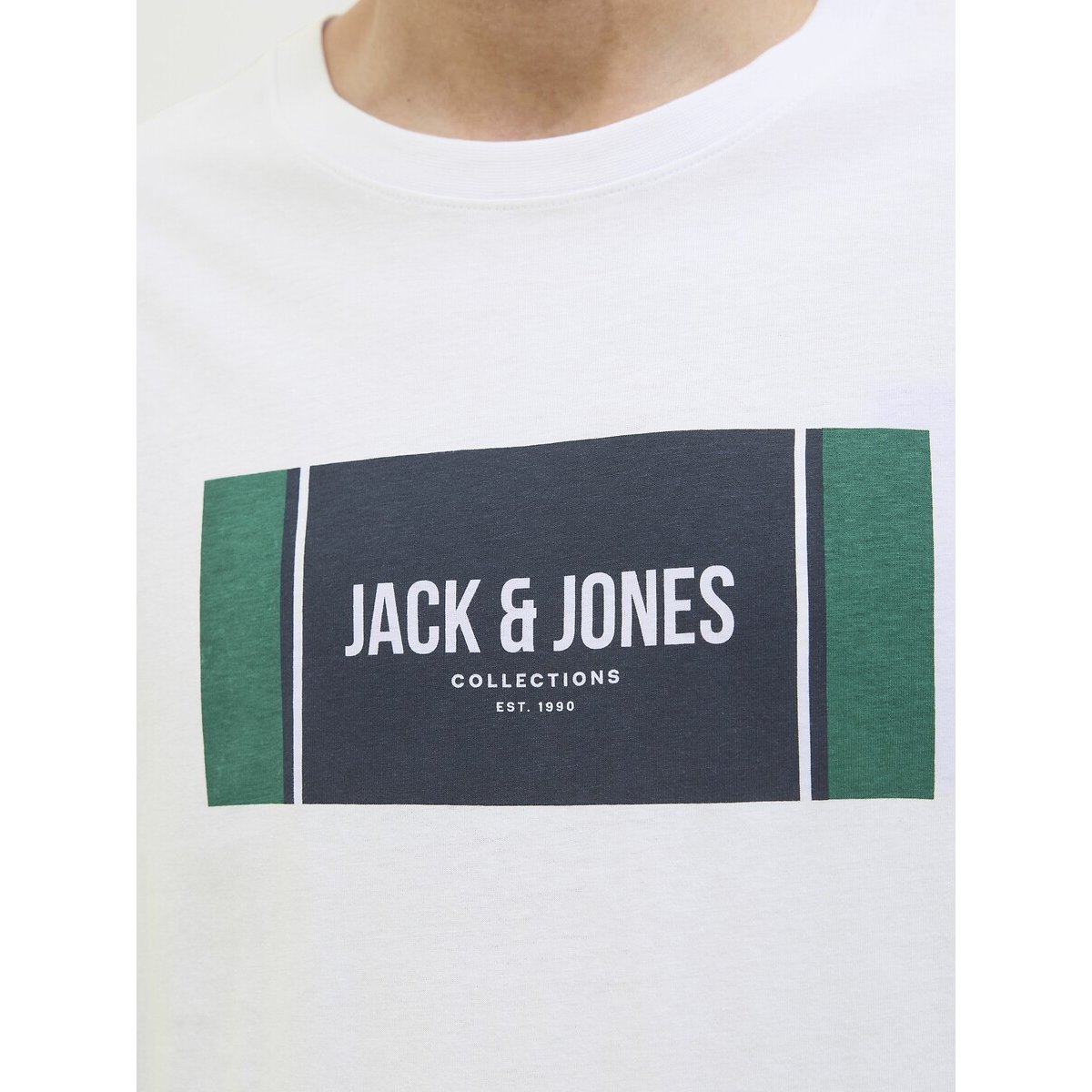 T-shirt manches courtes Hayato blanc, JACK & JONES