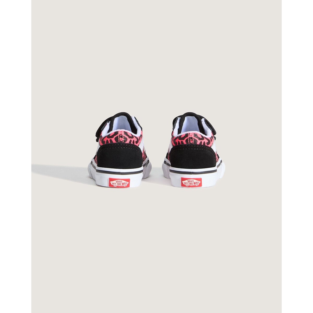 Baskets à scratchs OLD SKOOL V noir/rose, VANS