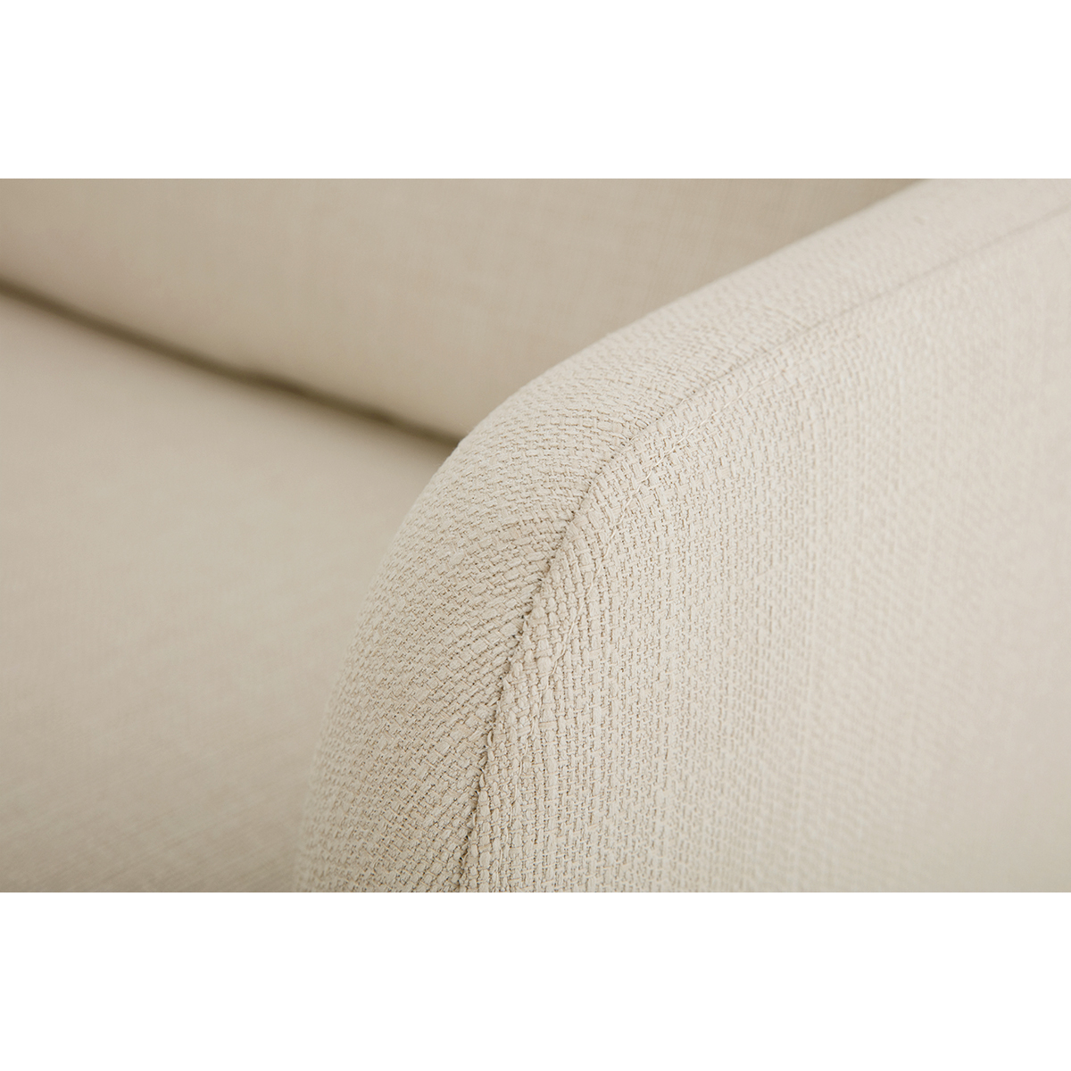 Canapé scandinave 3 places en tissu beige et bois clair HOBART beige, MILIBOO