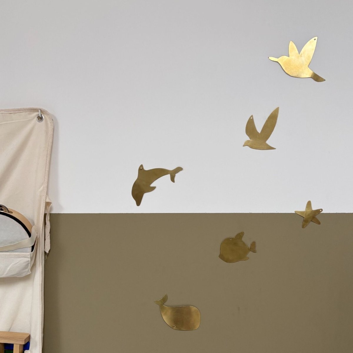Déco murale colibri en laiton -  LOJI doré, HOME MAISON