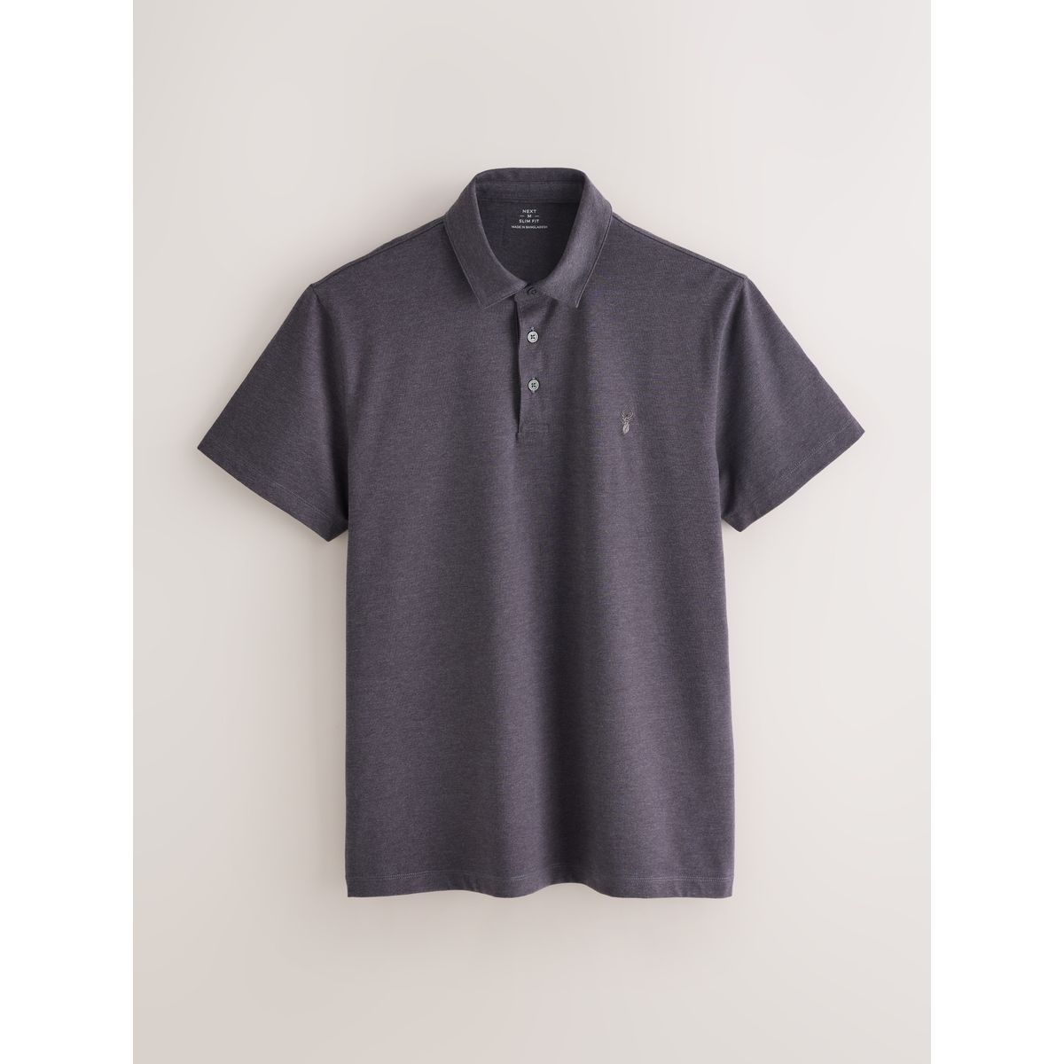 Polo en jersey à manches courtes, lot de 3 noir/gris/bleu marine, NEXT