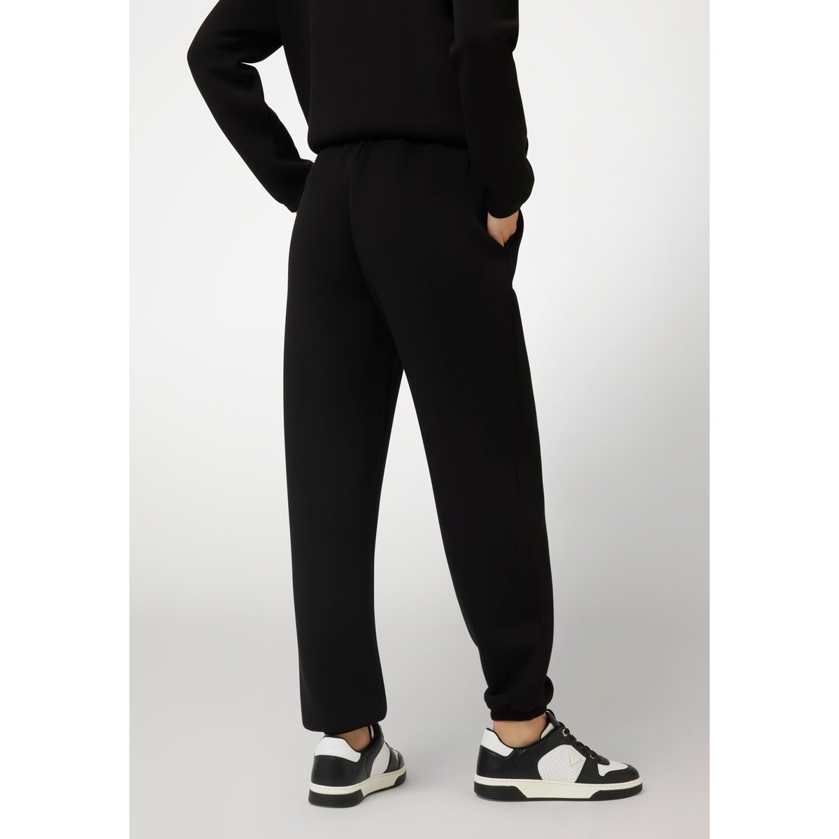 Sweat-Shirt À Fermeture Éclair Orné De Strass noir, GUESS