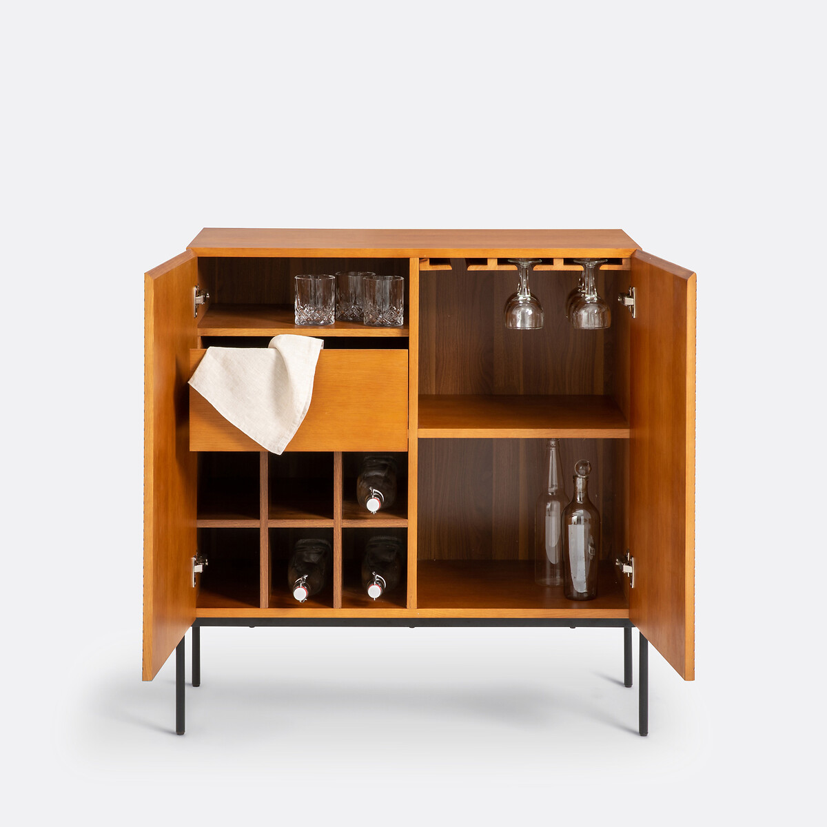 Mobile bar vintage, Lodge tinto noce, LA REDOUTE INTERIEURS