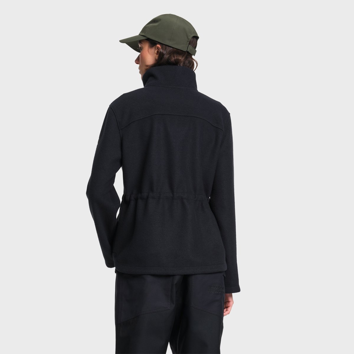 Veste polaire effet laine bouillie col montant noir, AIGLE