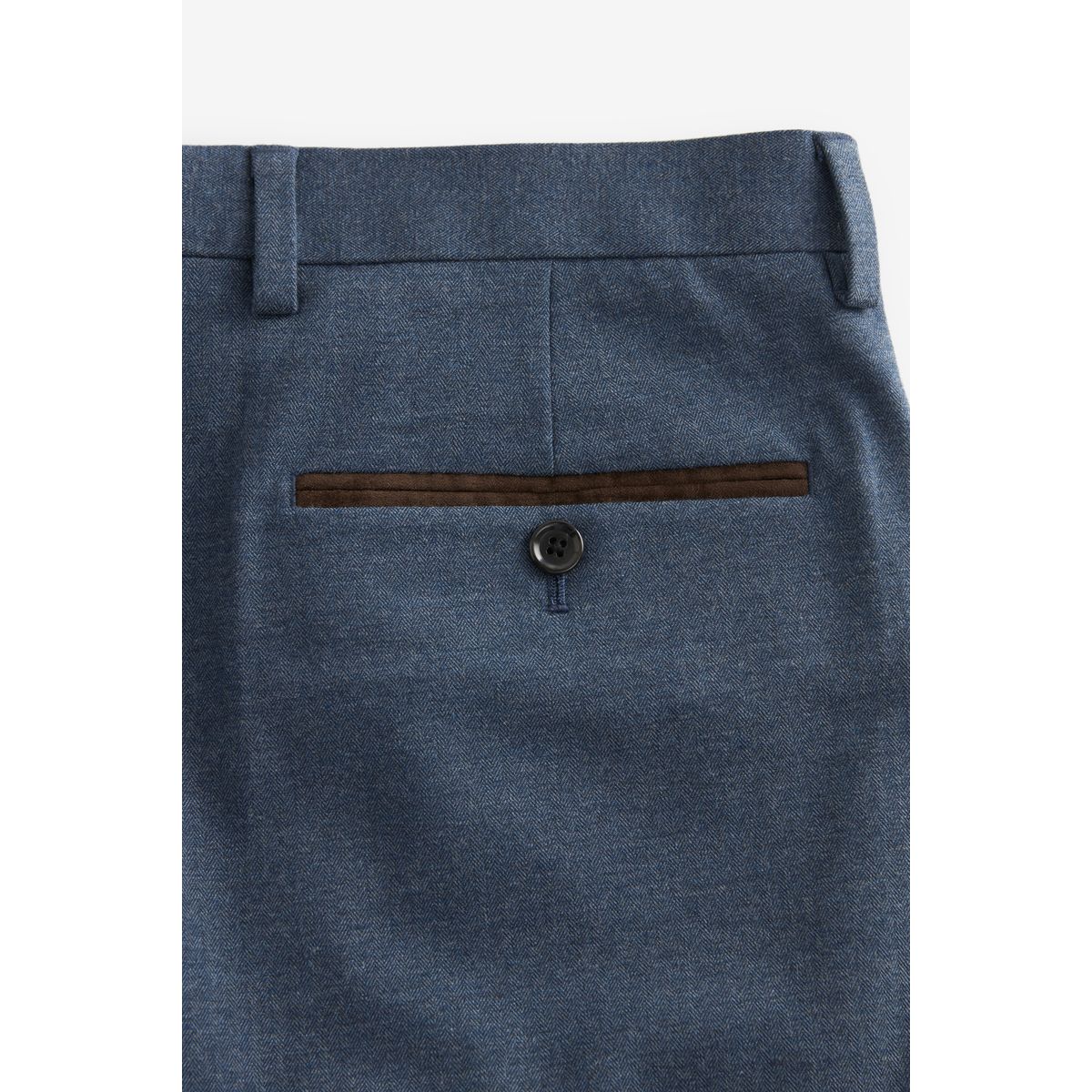 Pantalon de costume ajusté à chevrons bleu vif, NEXT