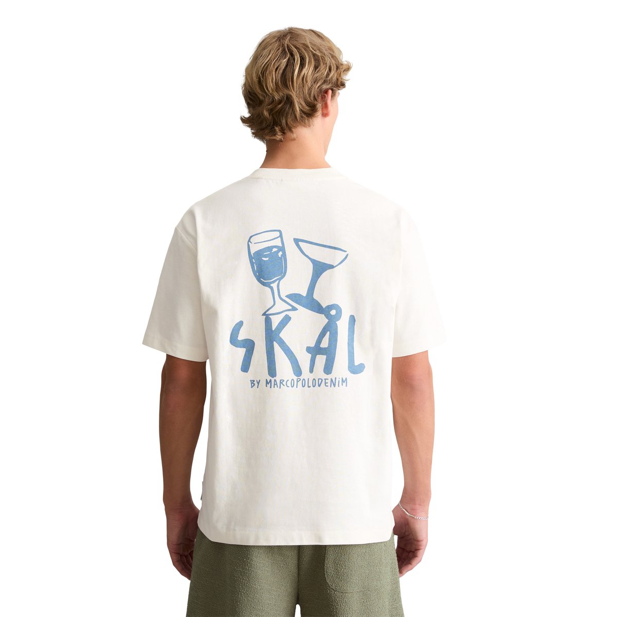 T-shirt ample avec impression dans le dos blanc, MARC O’POLO DENIM