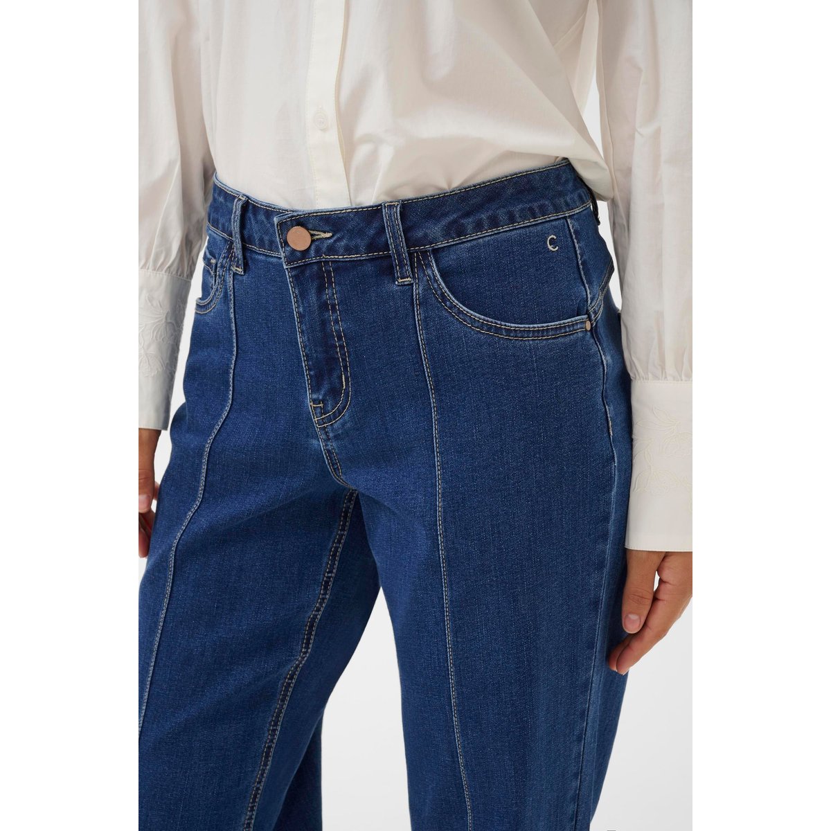 Jeans bleu seattle mid blue denim, CREAM