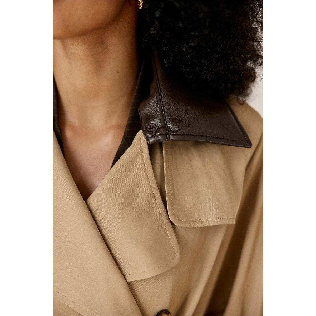 Trench col revers uni FARAGI 15-camel, LA PETITE ETOILE