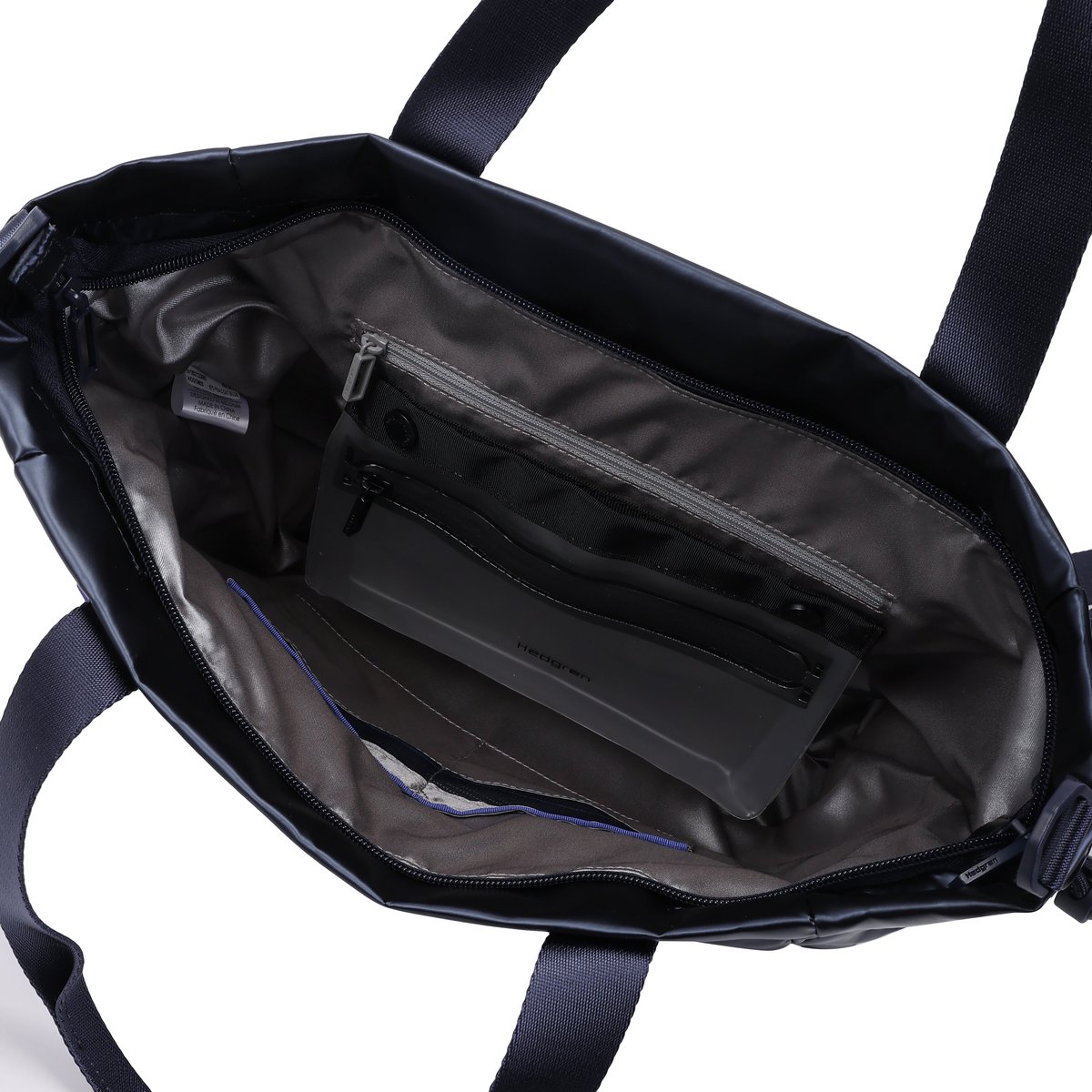 Sac cabas matelassé grand format bleu, HEDGREN