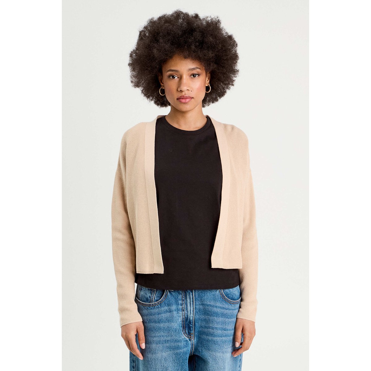 Gilet manches longues sable, CACHE CACHE