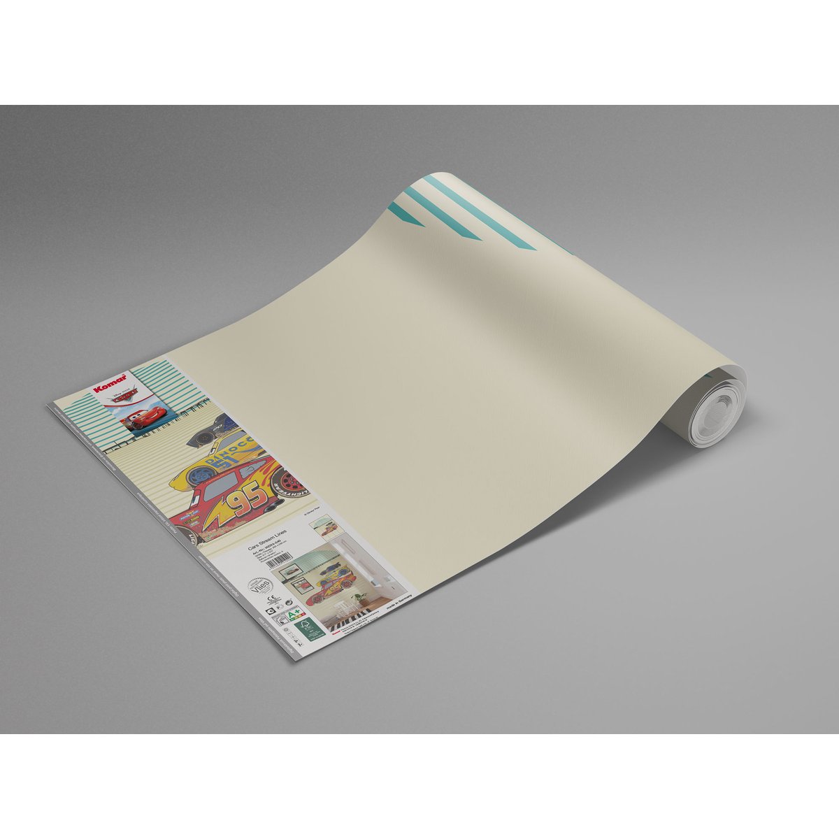 Papier peint Komar - Cars Stream Lines - 200 x 280 cm multicolore, HEXOA