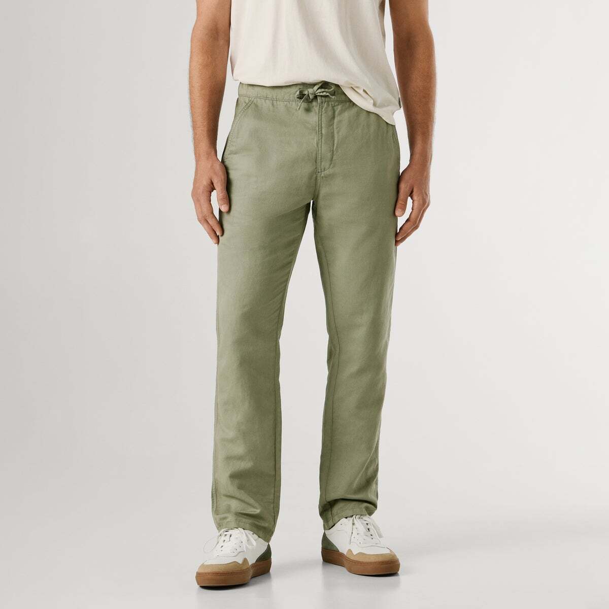 Pantalon Chino Avec Cordon Ajustable vert palmier, PEPE JEANS