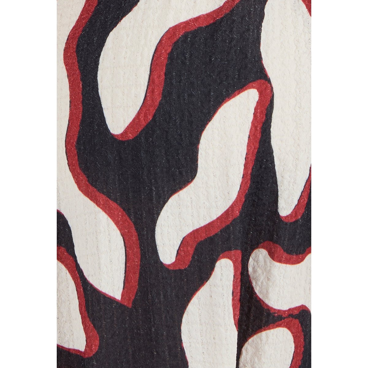 Robe fluide crépon noir graphique, DAMART