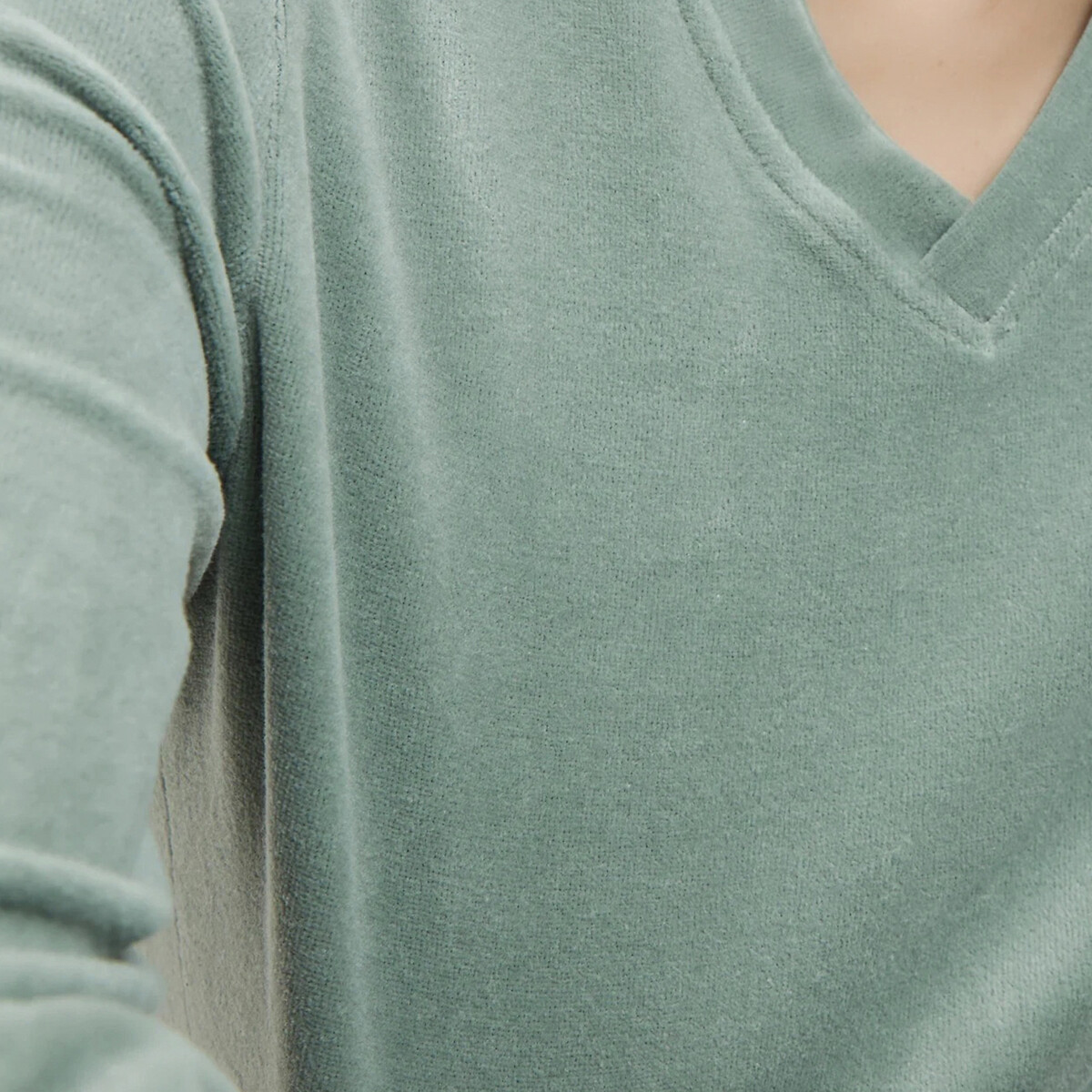 Pyjama velours vert amande, SO'HOME