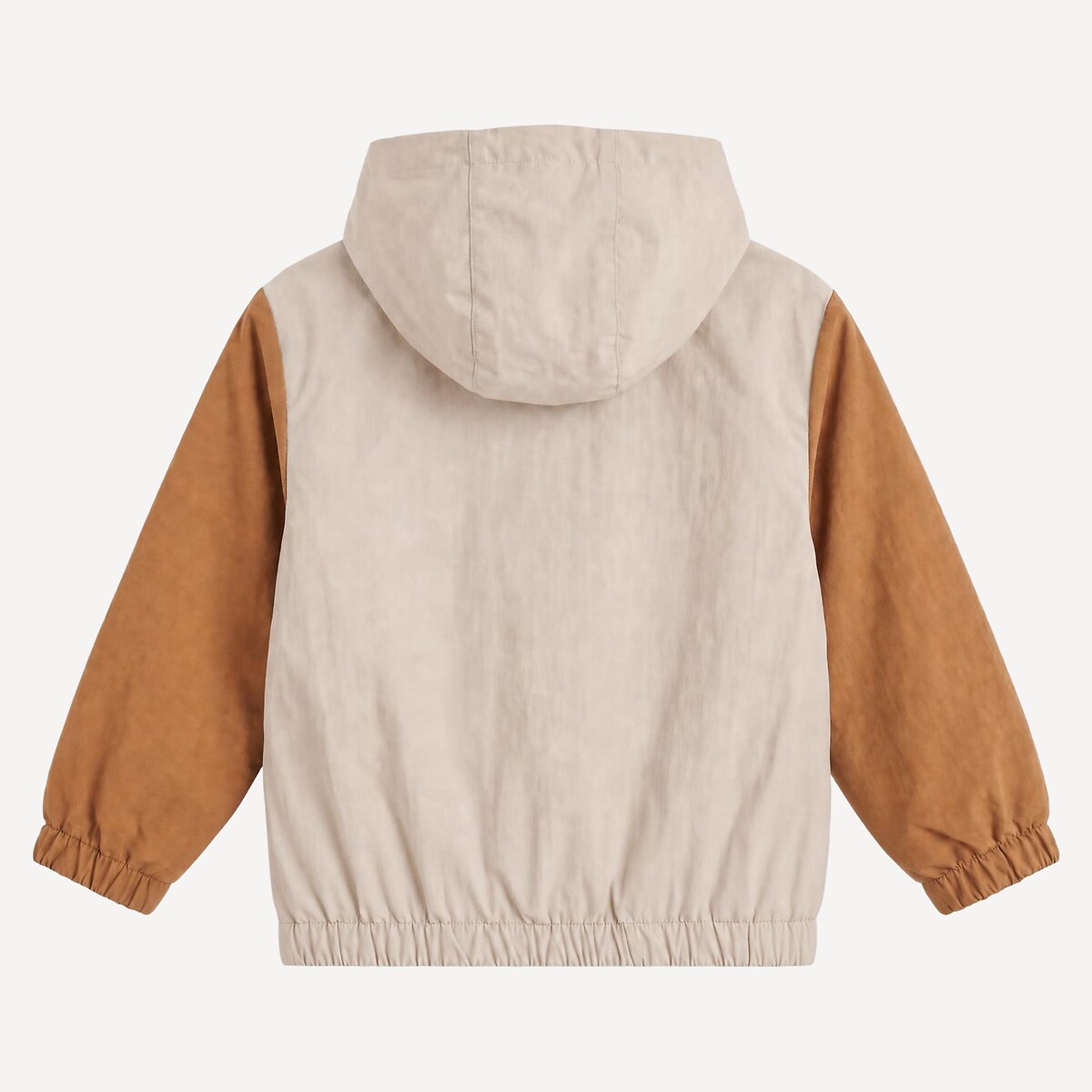 Blouson coupe-vent à capuche color block bleu + écru, LA REDOUTE COLLECTIONS