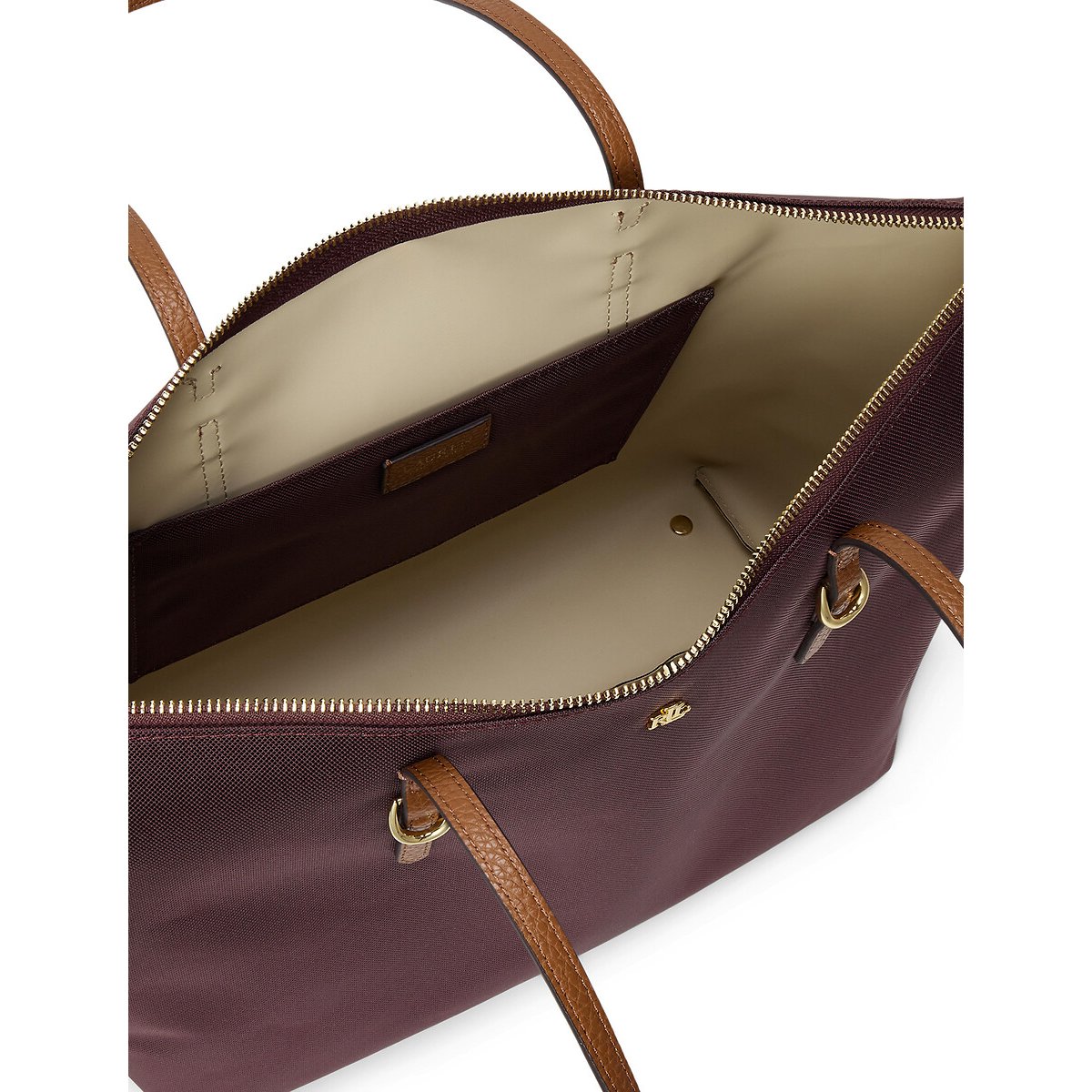 Sac tote large en toile, KEATON bordeaux, LAUREN RALPH LAUREN