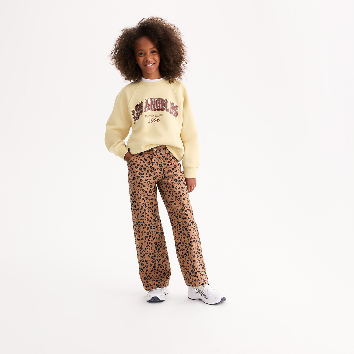 Jean large imprimé léopard imprimé léopard, LA REDOUTE COLLECTIONS