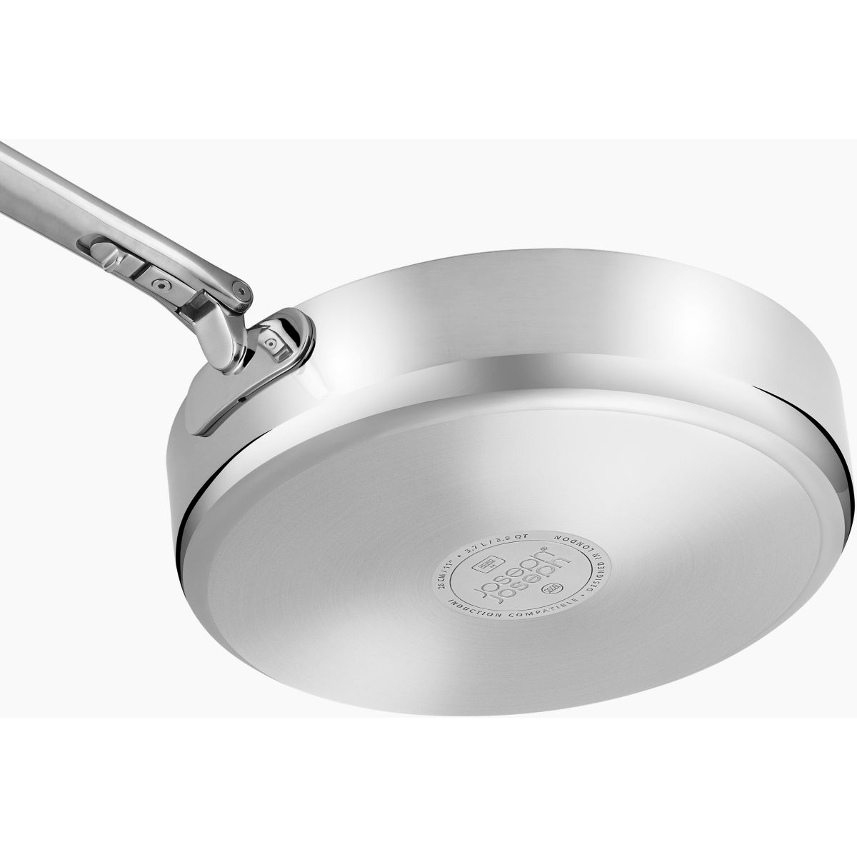 Sauteuse Space 28cm avec couvercle et poignée ret argenté, JOSEPH JOSEPH